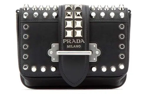 PRADA Rubber Fanny Pack Women's Black