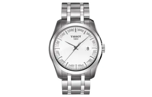 TISSOT Kutu Collection Quartz Movement 100m Waterproof Men's Watch 39mm White Dial Stainless Steel Case