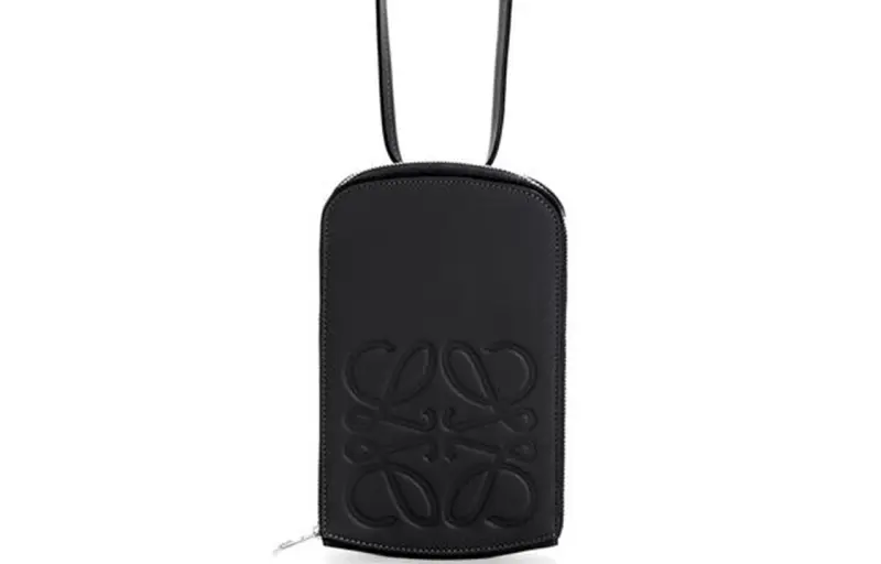 LOEWE Cow Leather Crossbody Bags Men's Black