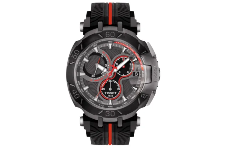 TISSOT Race Collection Quartz Movement Men's Watches Watch 45.25mm Black Dial Stainless Steel Case
