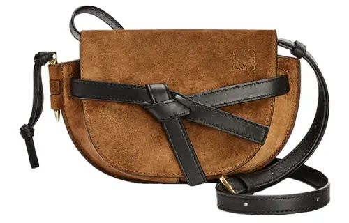 LOEWE Gate Cow Leather Shoulder Bag Mini Women's Brown