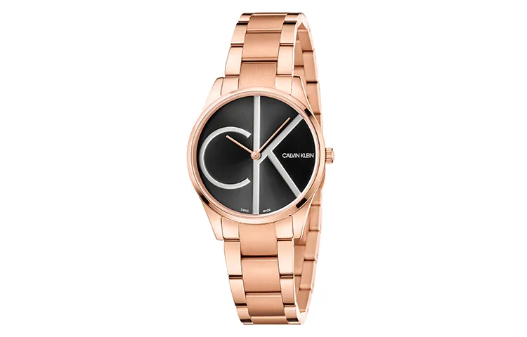 CALVIN KLEIN Quartz Wrist Watches Quartz Movement Stainless Steel Watchband 32mm Black Dial Women's Watch