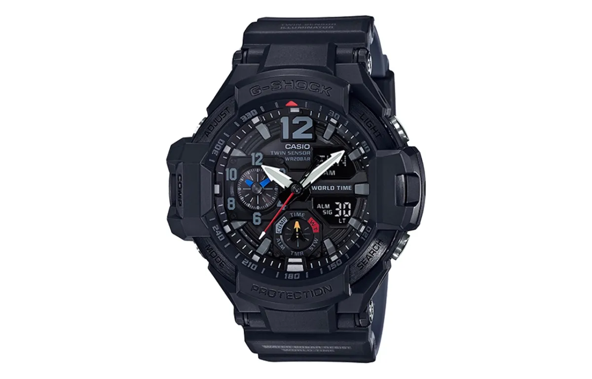 CASIO Men MASTER OF G-AIR Series Black Watch GA-1100-1A1