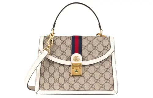 GUCCI Ophidia Canvas With Leather Trim Canvas Bag, Shoulder Bag, Crossbody Bag, Handbag Small Women's
