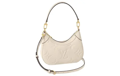 LOUIS VUITTON Soft Grain Cow Leather Shoulder Bag, Crossbody Bag, Handbag Regular Women's Milk White