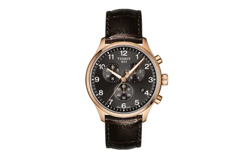 TISSOT Soko Collection Quartz Movement Men's Watches Watch 45mm Black Dial Stainless Steel Case Leather Strap
