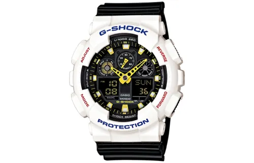 CASIO Men Liquid Crystal/Analog Dual Display Series Black Watch GA-100CS-7