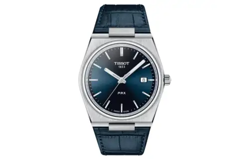 TISSOT Tissot, quartz waterproof men's watch, blue dial, case stainless steel, watch strap, quartz mechanism, 100meter, 39.5mm
