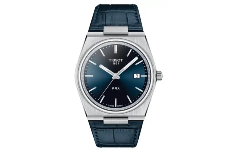 TISSOT Tissot, quartz waterproof men's watch, blue dial, case stainless steel, watch strap, quartz mechanism, 100meter, 39.5mm