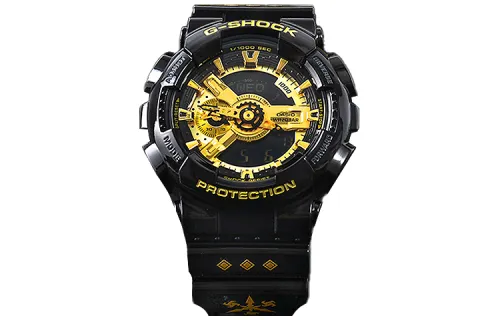 CASIO Men Liquid Crystal/Analog Dual Display Series Black Watch GA-110GBRZ
