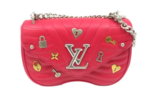 LOUIS VUITTON New Wave Calfskin Shoulder Bag, Crossbody Bag Small Women's Red