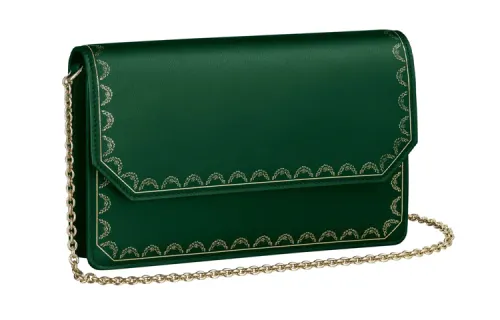 CARTIER Guirlande Calfskin Shoulder Bag, Crossbody Bag Women's Green