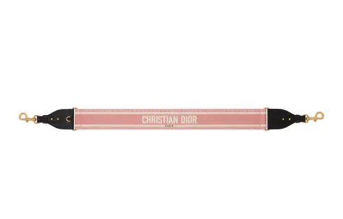 DIOR Cow Leather Bag Straps Women's Pink