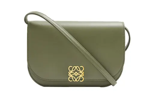 LOEWE Goya Smooth Cow Leather Handheld Shoulder Bag, Crossbody Bag Mini Women's Avocado Green