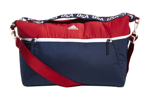 Adidas Metal Accessories Polyester Handbag Unisex Marine Blue/Red
