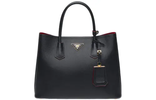 PRADA Saffiano Leather Handbag Medium Women's Black