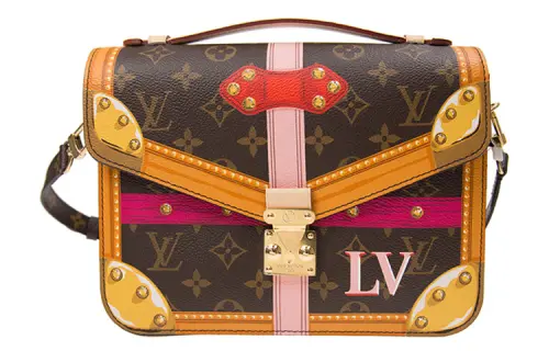 LOUIS VUITTON Leather Messenger Bag, Shoulder Bag, Crossbody Bag, Handbag Women's