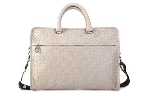 Bottega Veneta Cow Leather Crossbody Handbag Men's Gray