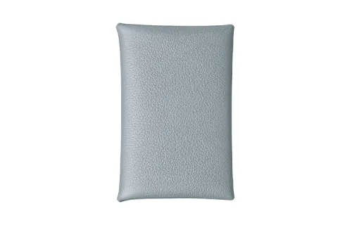 HERMES Calvi Evercolor Calfskin Card Holder Women's Glacier Blue