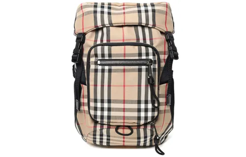Burberry Fabric Shoulder Bag Men's Beige