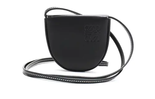 LOEWE Heel Cow Leather Horseshoe Bag, Shoulder Bag Mini Women's Black