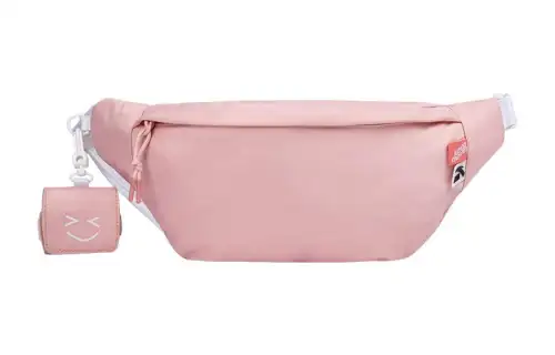 Anta Mr. Friendly Cookie Collaboration Fabric Fanny Pack Regular Unisex Apricot Pink