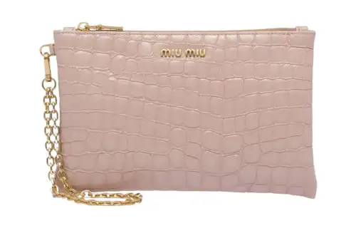 MIU MIU Leather Wallet Women's Pink