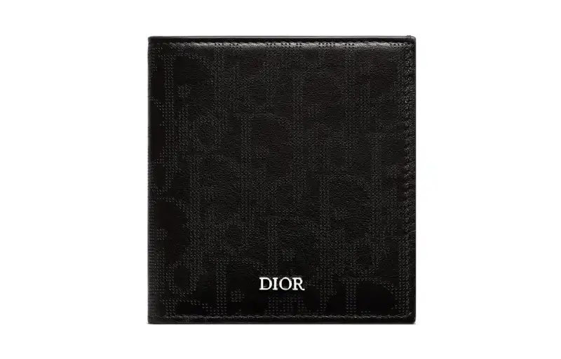 DIOR Leather Wallet Men's Black