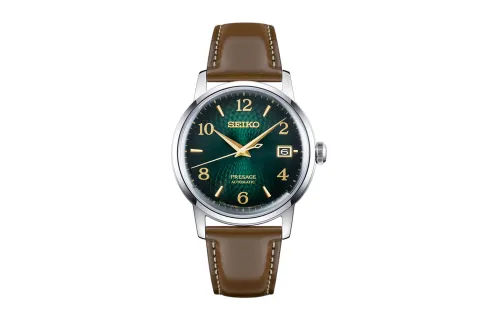 SEIKO Japanese classic mechanical mechanism, watch strap, men's watch, green dial, Japanese and Korean
