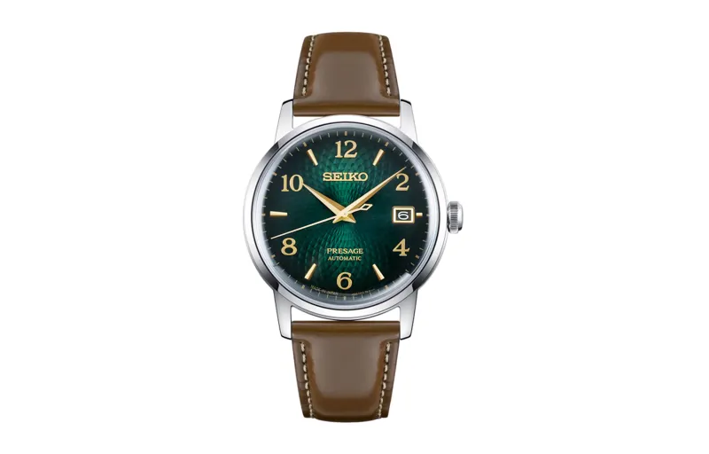 SEIKO Japanese classic mechanical mechanism, watch strap, men's watch, green dial, Japanese and Korean