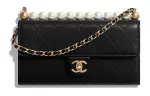 CHANEL Lambskin Shoulder Bag, Crossbody Bag Women's Black