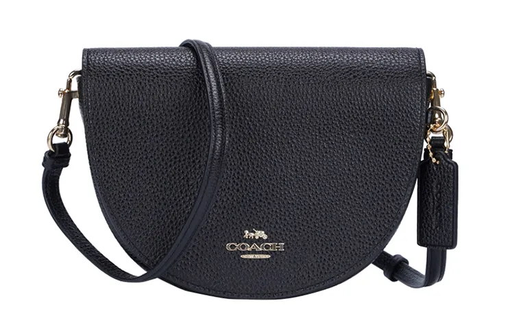 COACH Ellen Leather Crossbody Bags Small Women's Black