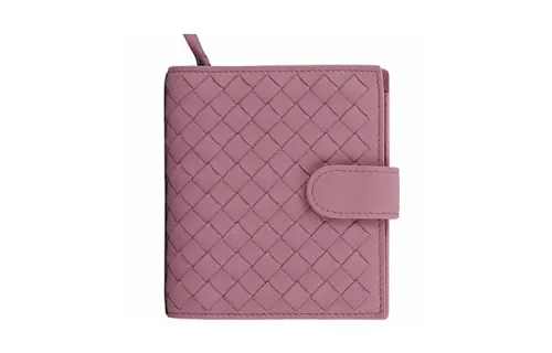Bottega Veneta Cow Leather Wallet Women's Pink