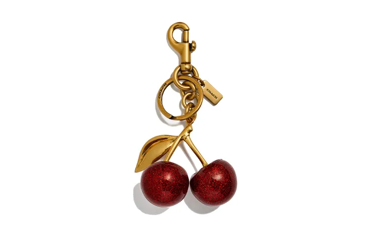 COACH Bag Charm Resin Metal Bag Accessory Women's Red Gold