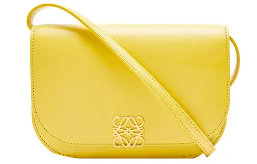 LOEWE Goya Cow Leather Handheld Shoulder Bag, Crossbody Bag Mini Women's Yellow