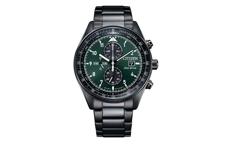 CITIZEN FUTURE FORCE Series Light Powered Quartz Movement Cow Leather Strap Watch Men's Watches