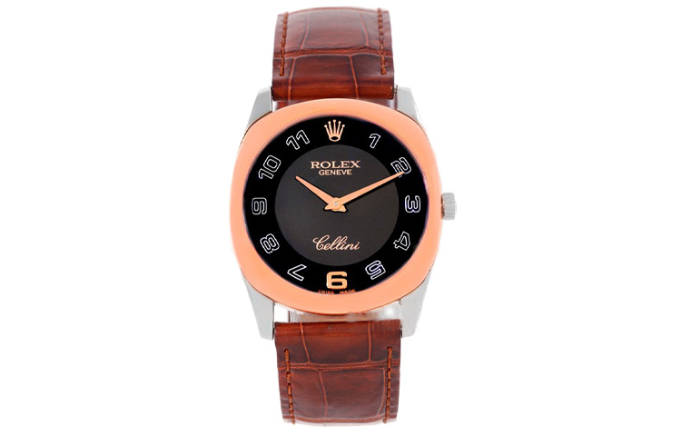 ROLEX Cellini Collection Manual Mechanical Movement Waterproof Men's Watches Watch 38mm Black Dial