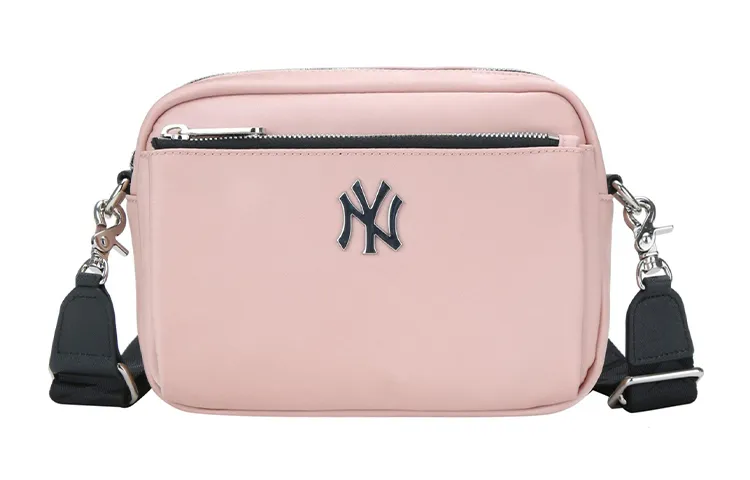 MLB Nylon Fabric Camera Bag, Shoulder Bag, Crossbody Bag Regular Unisex Cherry Blossom Pink
