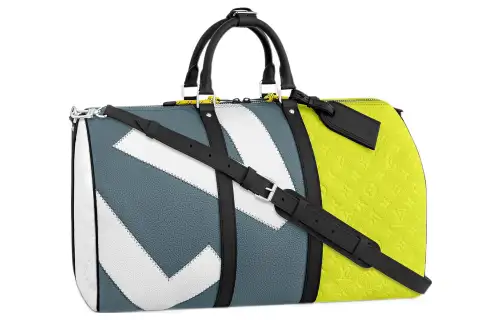 LOUIS VUITTON Keepall 50B Blue/Yellow