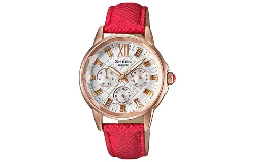 CASIO Women's SHEEN Mother Of Pearl Color Watch SHE-3029PGL-7A