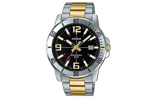 CASIO Men Standard Series 49mm Black Watch MTP-VD01SG-1B