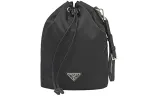 PRADA Brand Logo Nylon Makeup Bag Shoulder Bag Unisex Black