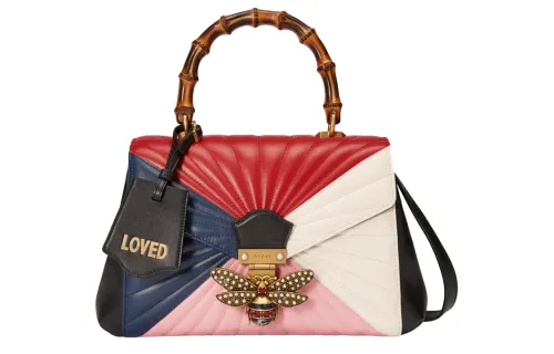 GUCCI Multicolor Leather Shoulder Bag, Crossbody Bag, Handbag Large Women's