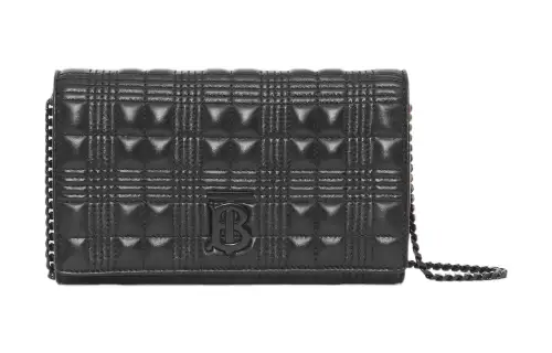 Burberry Lambskin Wallet Women's Black