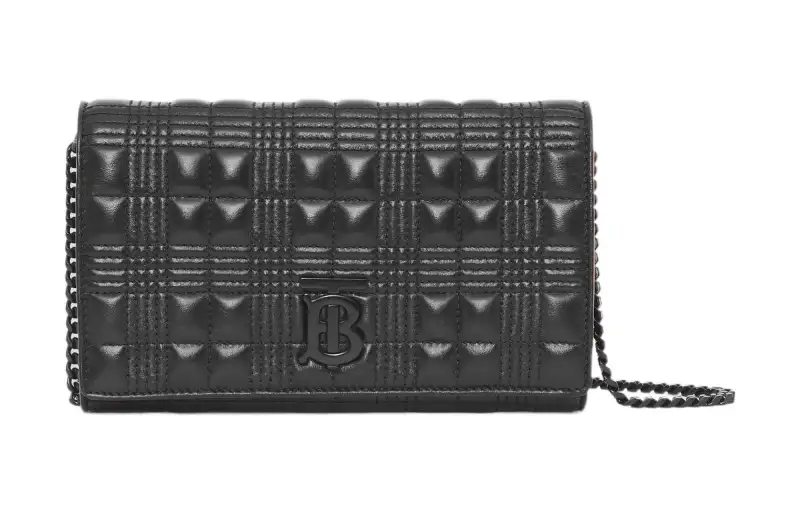 Burberry Lambskin Wallet Women's Black