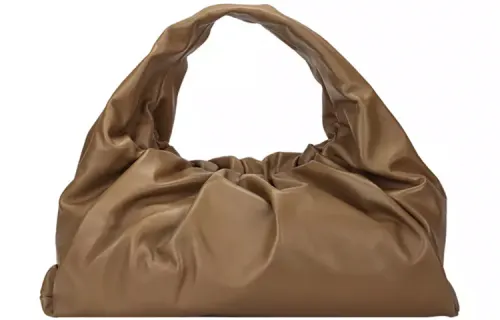Bottega Veneta Leather Clutch Regular Women's Dark Camel