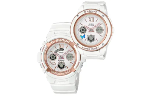 CASIO Unisex Pair Table Series White Watch LOV-18A-7A
