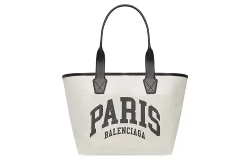 Balenciaga Cow Leather Tote Handbag Large Women's White