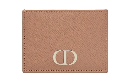 DIOR 30 Montaigne Grain Cow Leather Card Holder Card Holder Women's Rose Pink