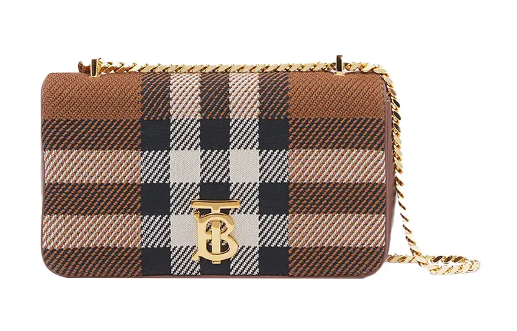 Burberry Lola Bag Chain Shoulder Bag, Crossbody Bag Women's Brown